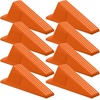 image:imageFrienda 2 Pcs Heavy Duty Rubber Door Stops Wedge StackableWhiteOrange