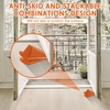 image:imageFrienda 2 Pcs Heavy Duty Rubber Door Stops Wedge StackableWhiteOrange