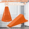image:imageFrienda 2 Pcs Heavy Duty Rubber Door Stops Wedge StackableWhiteOrange