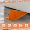 image:imageFrienda 2 Pcs Heavy Duty Rubber Door Stops Wedge StackableWhiteOrange