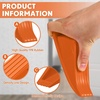 image:imageFrienda 2 Pcs Heavy Duty Rubber Door Stops Wedge StackableWhiteOrange