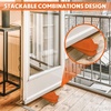 image:imageFrienda 2 Pcs Heavy Duty Rubber Door Stops Wedge StackableWhiteOrange