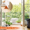 image:imageFrienda 2 Pcs Heavy Duty Rubber Door Stops Wedge StackableWhiteOrange