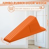 image:imageFrienda 2 Pcs Heavy Duty Rubber Door Stops Wedge StackableWhiteOrange