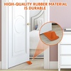 image:imageFrienda 2 Pcs Heavy Duty Rubber Door Stops Wedge StackableWhiteOrange