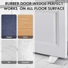 image:imageFrienda 2 Pcs Heavy Duty Rubber Door Stops Wedge StackableWhiteWhite