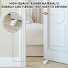 image:imageFrienda 2 Pcs Heavy Duty Rubber Door Stops Wedge StackableWhiteWhite