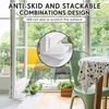 image:imageFrienda 2 Pcs Heavy Duty Rubber Door Stops Wedge StackableWhiteWhite