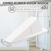 image:imageFrienda 2 Pcs Heavy Duty Rubber Door Stops Wedge StackableWhiteWhite