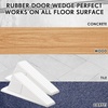 image:imageFrienda 2 Pcs Heavy Duty Rubber Door Stops Wedge StackableWhiteWhite