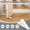 image:imageFrienda 2 Pcs Heavy Duty Rubber Door Stops Wedge StackableWhiteWhite