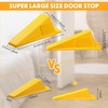 image:imageFrienda 2 Pcs Heavy Duty Rubber Door Stops Wedge StackableWhiteYellow