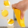 image:imageFrienda 2 Pcs Heavy Duty Rubber Door Stops Wedge StackableWhiteYellow