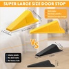 image:imageFrienda 2 Pcs Heavy Duty Rubber Door Stops Wedge StackableWhiteYellow