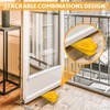 image:imageFrienda 2 Pcs Heavy Duty Rubber Door Stops Wedge StackableWhiteYellow