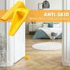 image:imageFrienda 2 Pcs Heavy Duty Rubber Door Stops Wedge StackableWhiteYellow