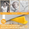 image:imageFrienda 2 Pcs Heavy Duty Rubber Door Stops Wedge StackableWhiteYellow
