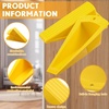 image:imageFrienda 2 Pcs Heavy Duty Rubber Door Stops Wedge StackableWhiteYellow