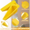 image:imageFrienda 2 Pcs Heavy Duty Rubber Door Stops Wedge StackableWhiteYellow