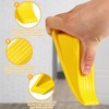 image:imageFrienda 2 Pcs Heavy Duty Rubber Door Stops Wedge StackableWhiteYellow