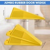 image:imageFrienda 2 Pcs Heavy Duty Rubber Door Stops Wedge StackableWhiteYellow