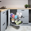 image:imageFrienda 2 Pcs Lazy Susan Shelf Liners  Non Adhesive Non Slip Kitchen Cabinet Liners for Refrigerator Pantry Sink amp Cupboard Storage26 InchBlackBlack