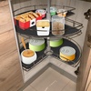 image:imageFrienda 2 Pcs Lazy Susan Shelf Liners  Non Adhesive Non Slip Kitchen Cabinet Liners for Refrigerator Pantry Sink amp Cupboard Storage26 InchBlackBlack