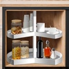 image:imageFrienda 2 Pcs Lazy Susan Shelf Liners  Non Adhesive Non Slip Kitchen Cabinet Liners for Refrigerator Pantry Sink amp Cupboard Storage26 InchBlackGray