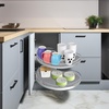 image:imageFrienda 2 Pcs Lazy Susan Shelf Liners  Non Adhesive Non Slip Kitchen Cabinet Liners for Refrigerator Pantry Sink amp Cupboard Storage26 InchBlackGray