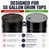 image:imageFrienda 25 Pcs Drum Top Oil Absorbent Pads for 55 Gallon Drums GrayGray