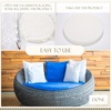 image:imageFrienda 3 Height 66 Diameter High Density Foam Round Cushion Insert 35 D Upholstery Cushion Circle Mattress for Outdoor Indoor Round Bed Patio Daybed Mattress3 Height