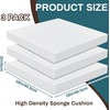 image:imageFrienda 3 Pack 3 x 20 x 20 Upholstery High Density Foam Cushion2 x 18 x 18 Inch
