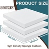 image:imageFrienda 3 Pack 3 x 20 x 20 Upholstery High Density Foam Cushion2 x 20 x 20 Inch