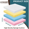 image:imageFrienda 4 Pack 3 x 24 x 24 Upholstery High Density Foam Cushion White4 Color