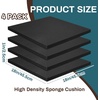 image:imageFrienda 4 Pack 3 x 24 x 24 Upholstery High Density Foam Cushion WhiteBlack