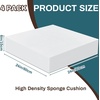 image:imageFrienda 4 Pack 3 x 24 x 24 Upholstery High Density Foam Cushion WhiteWhite