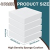 image:imageFrienda 4 Pack 3 x 24 x 24 Upholstery High Density Foam Cushion WhiteWhite
