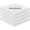 image:imageFrienda 4 Pack 3 x 24 x 24 Upholstery High Density Foam Cushion WhiteWhite