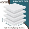 image:imageFrienda 4 Pack 3 x 24 x 24 Upholstery High Density Foam Cushion WhiteWhite