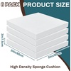 image:imageFrienda 4 Pack 3 x 24 x 24 Upholstery High Density Foam Cushion WhiteWhite