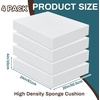 image:imageFrienda 4 Pack 3 x 24 x 24 Upholstery High Density Foam Cushion WhiteWhite