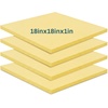 image:imageFrienda 4 Pack 3 x 24 x 24 Upholstery High Density Foam Cushion WhiteYellow