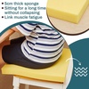 image:imageFrienda 4 Pack 3 x 24 x 24 Upholstery High Density Foam Cushion WhiteYellow