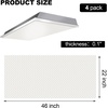 image:imageFrienda 4 Pcs Fluorescent Light Covers 24x24x0122x46x01
