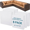 image:imageFrienda 6 Pack 6 Height X 24 Width X 24 Length High Density Outdoor Couch Cushion Replacements for Patio Furniture Square Upholstery Foam Pad for Couch Cushion Sofa Support Outdoor4 Height X 24 Width X 24 Length