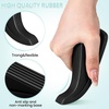image:imageFrienda 60 Pcs Rubber Door Stoppers Wedge Heavy Duty Bottom Stop BlackBlack
