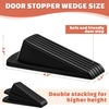 image:imageFrienda 60 Pcs Rubber Door Stoppers Wedge Heavy Duty Bottom Stop BlackBlack