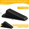 image:imageFrienda 72 Pcs Rubber Door Stoppers Wedge Heavy Duty Bottom Stop BlackBlack