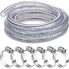 image:imageFrienda Flexible Hose Pvc Tubing with Fasteners 1 Inch ID 10 Ft10 Ft  1 inch ID
