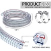 image:imageFrienda Flexible Hose Pvc Tubing with Fasteners 1 Inch ID 10 Ft10 Ft  112 Inch Id